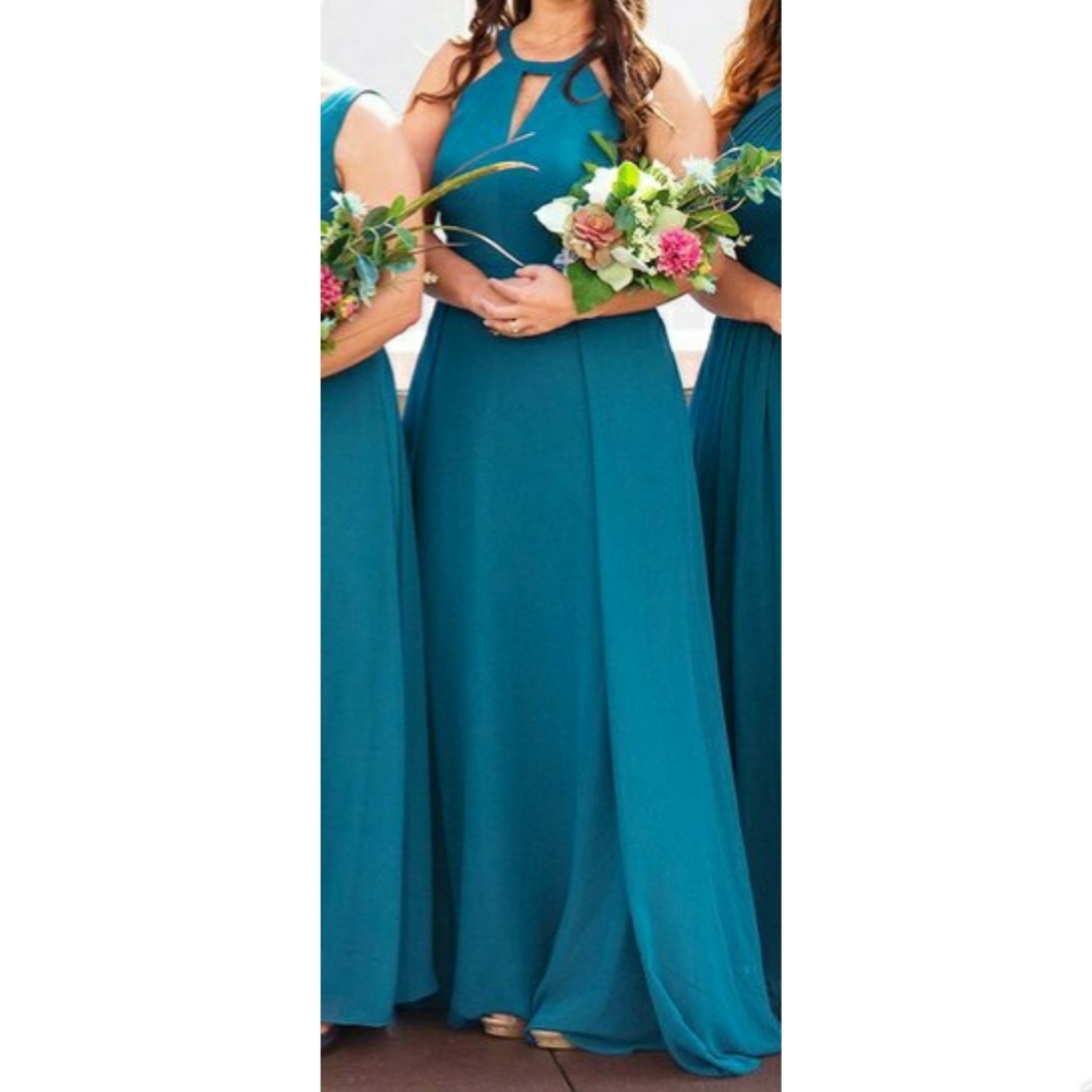 Azazie Peacock Melody Bridesmaid Dress 10/12